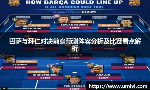 巴萨与拜仁对决前瞻预测阵容分析及比赛看点解析